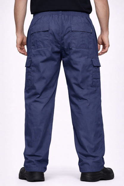 Men's Cargo Work Trousers Elastic Waist | MIAN Multi Pocket Work Pants