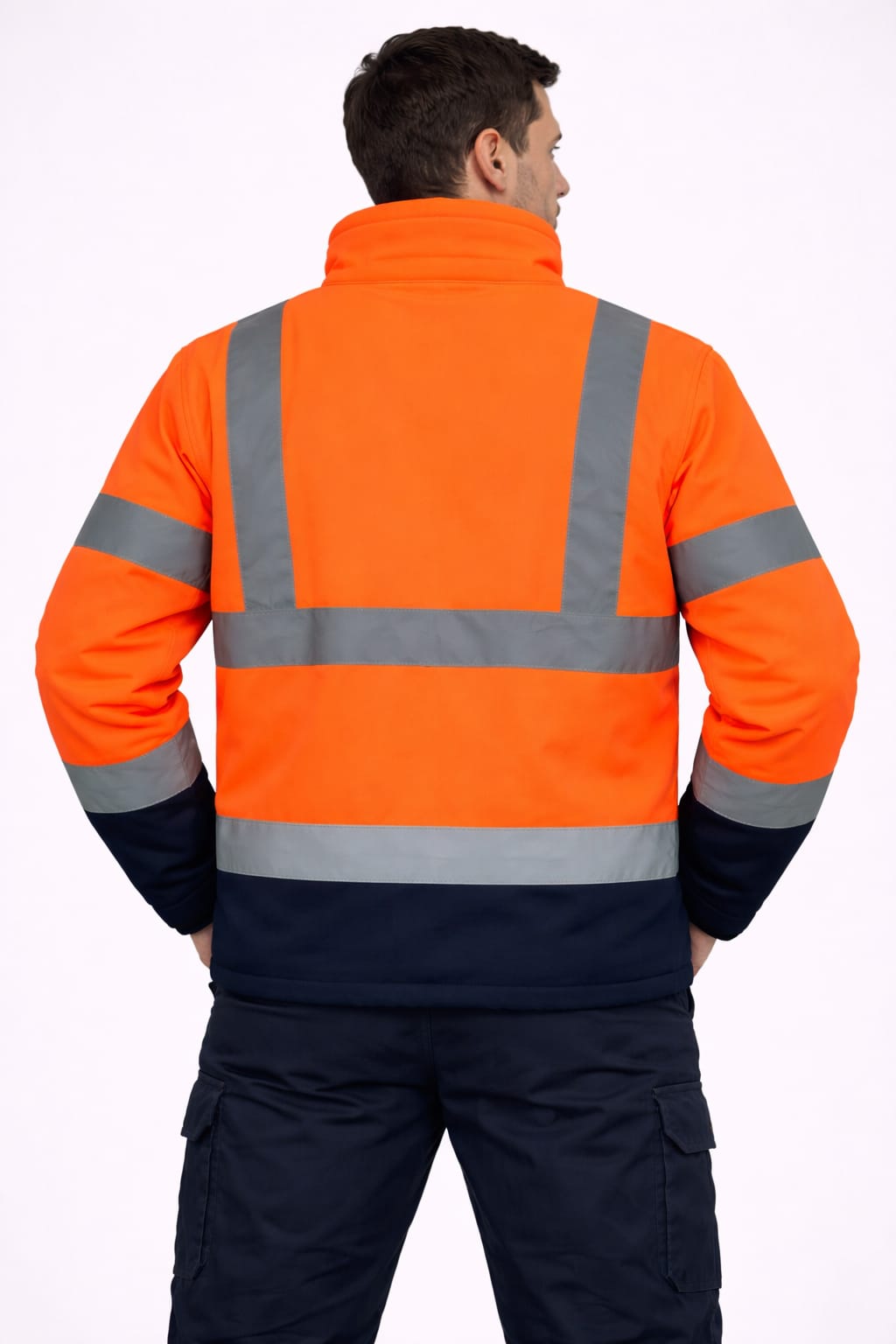 Men's Hi Vis Waterproof Work Jacket | Reflective High Visibility Safety Coat