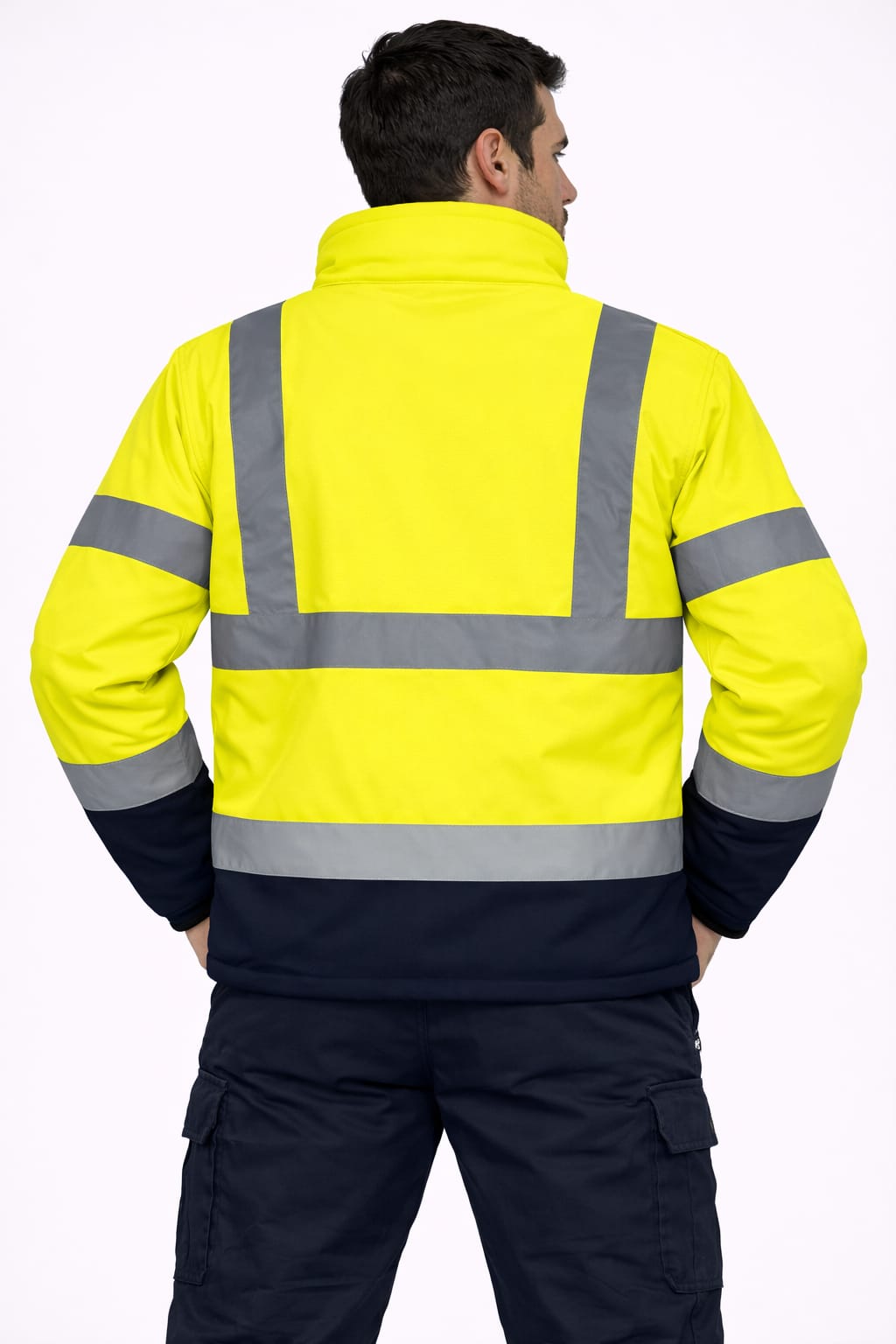 Men's Hi Vis Waterproof Work Jacket | Reflective High Visibility Safety Coat