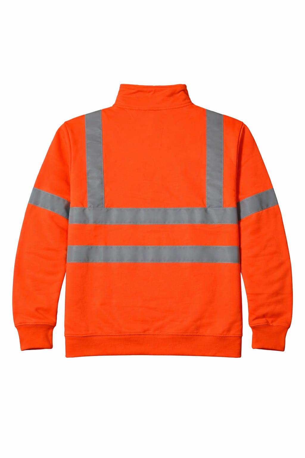Men's Hi Vis Sweatshirt Half Zip Fleece Jumper | Reflective Safety Workwear