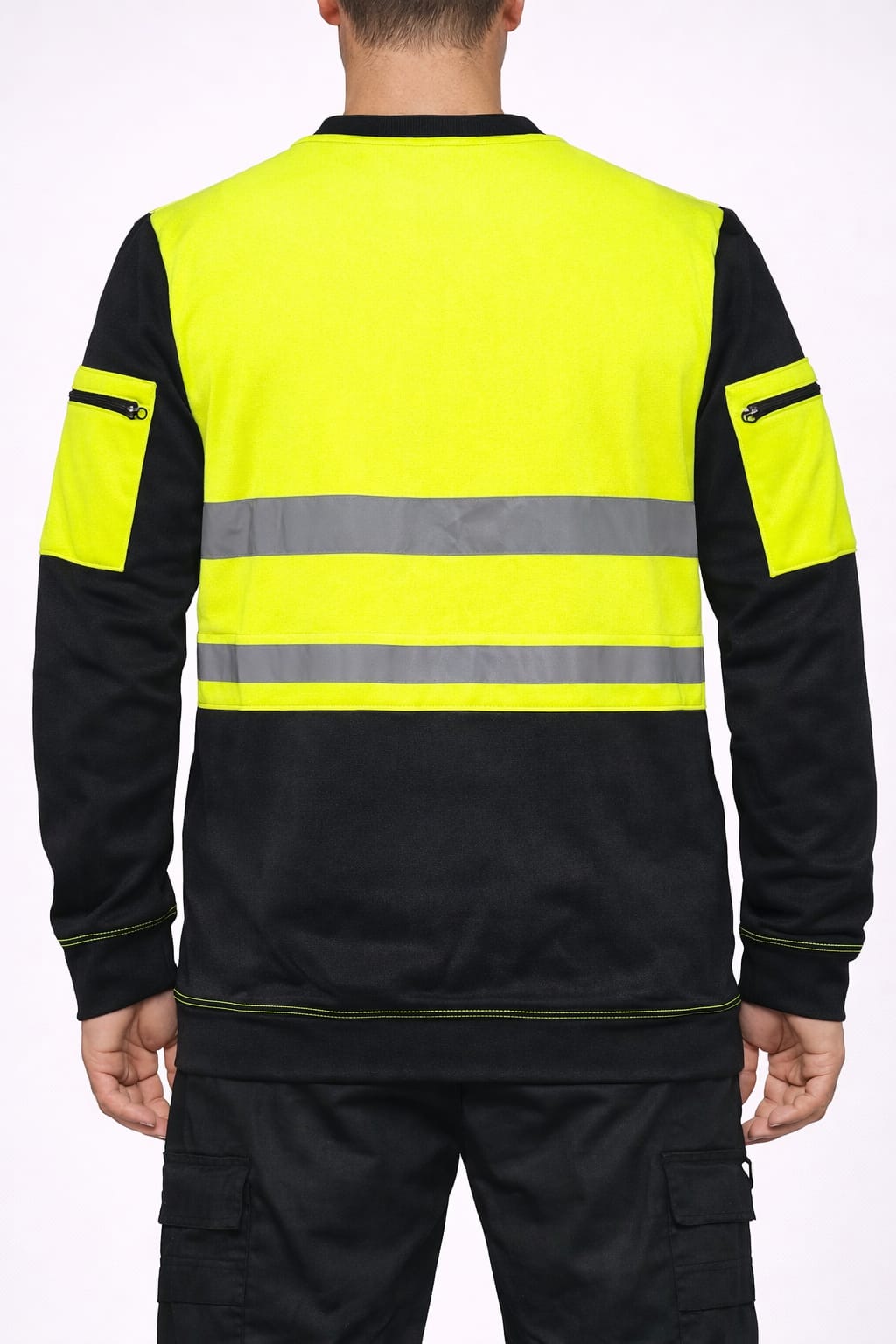 Men's Hi Vis Work Sweatshirt | Reflective Jumper with Pockets