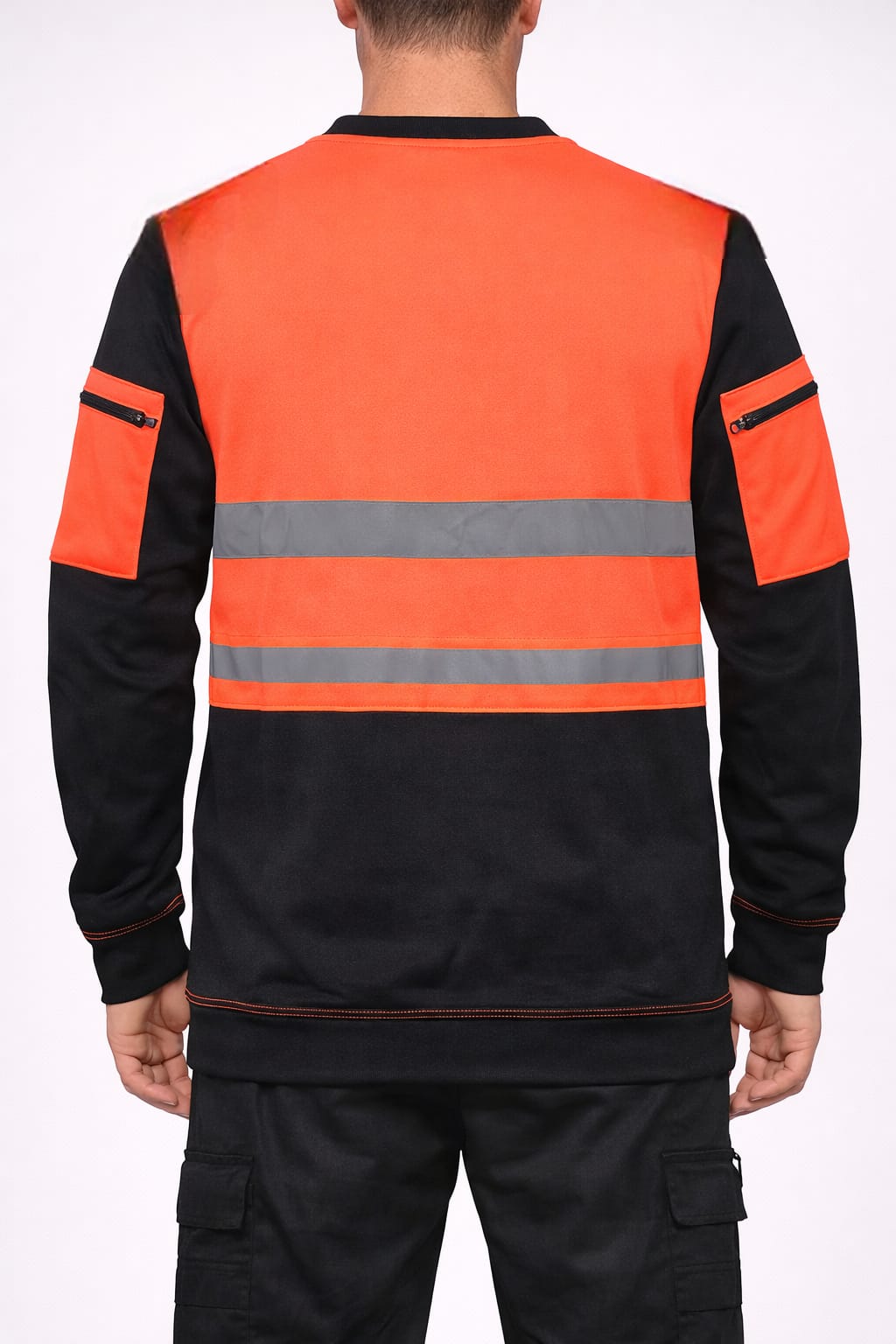 Men's Hi Vis Work Sweatshirt | Reflective Jumper with Pockets