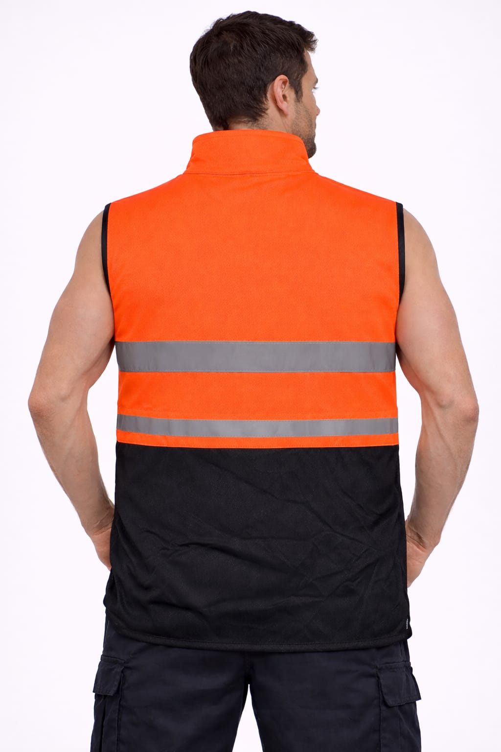 Men's Hi Vis Softshell Bodywarmer Gilet Full Zip | Reflective High Visibility Work Vest