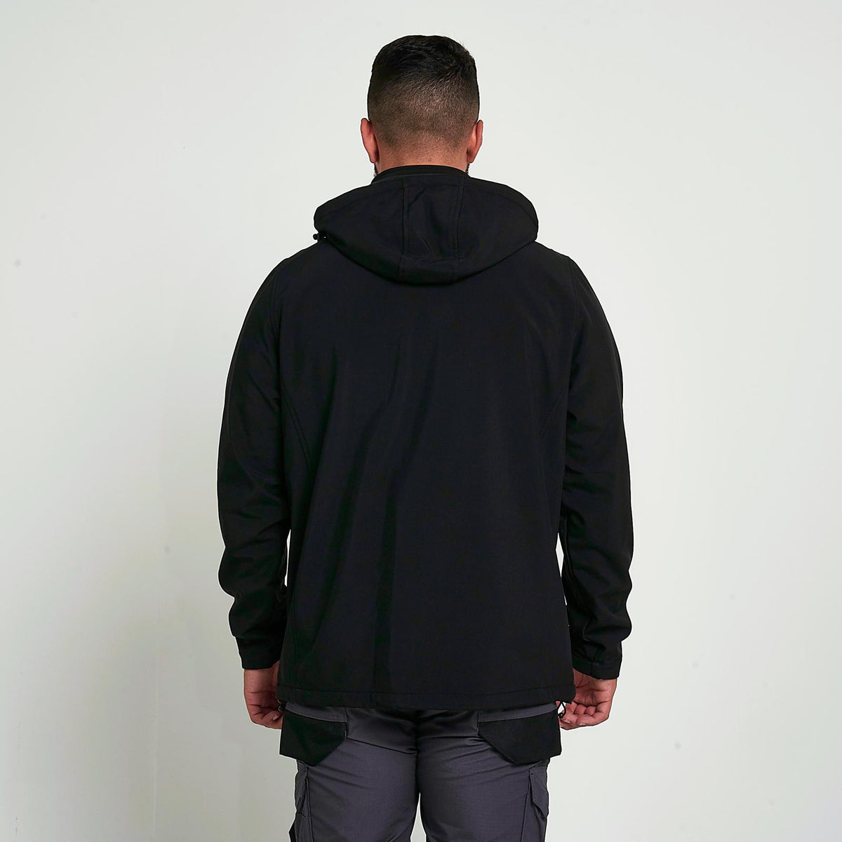 Men’s Hooded Softshell Jacket – Full Zip Multi Pocket Outdoor Coat