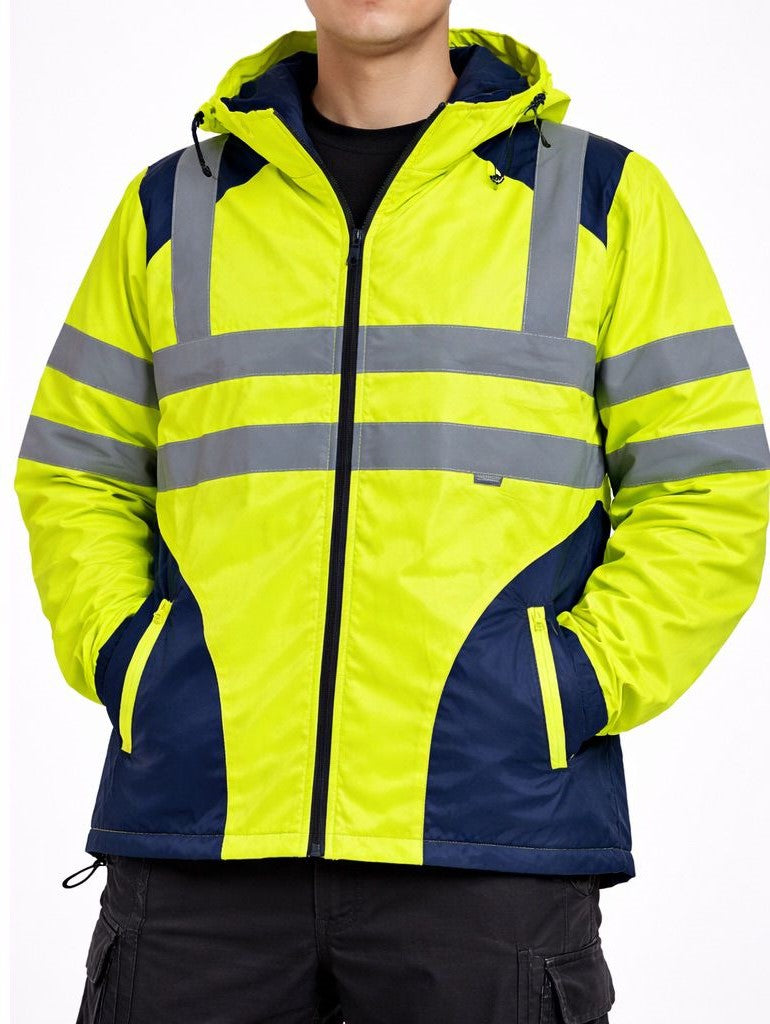 Men's Hi Vis Waterproof Workwear Suit Jacket & Trousers | Reflective Safety Set