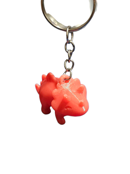 3D Printed Triceratops Keychain