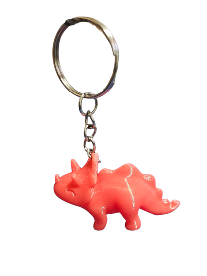 3D Printed Triceratops Keychain