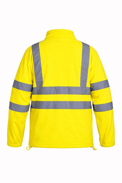Men's Hi Vis Fleece Jacket | Reflective High Visibility Work Hoodie