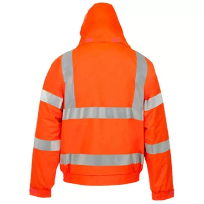 Hi Viz High Visibility Bomber Jacket Waterproof | Reflective Safety Workwear Security Coat