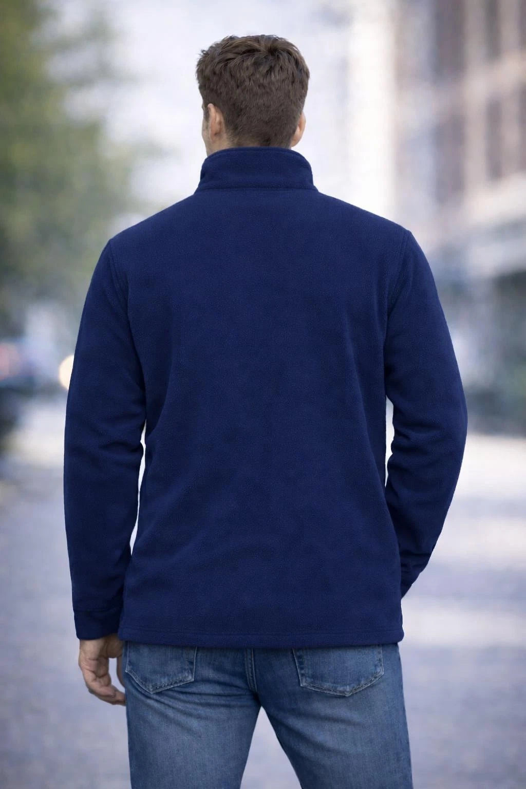 Men's Full Zip Fleece Jacket | Classic Warm Polar Fleece Coat Work Casual Multi Colors