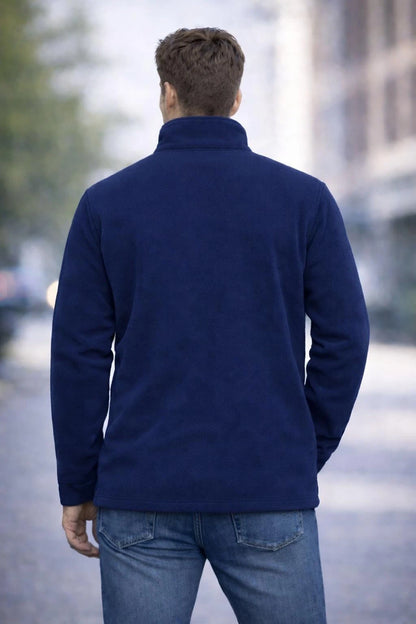 Men's Full Zip Fleece Jacket | Classic Warm Polar Fleece Coat Work Casual Multi Colors