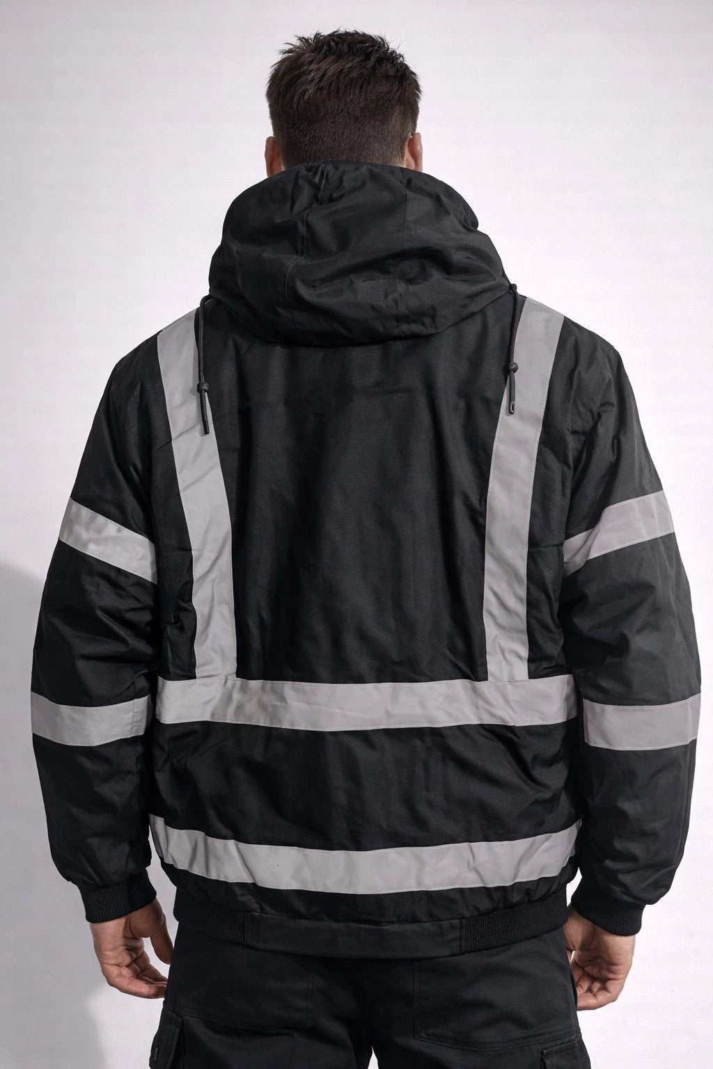 Hi Viz High Visibility Bomber Jacket Waterproof | Reflective Safety Workwear Security Coat
