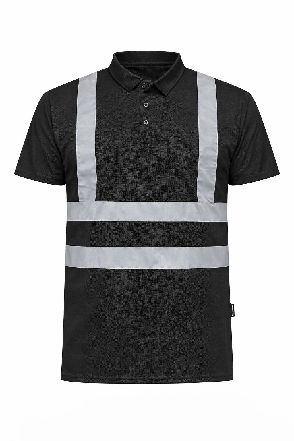 Men's Hi Vis Polo Shirt Short Sleeve | Reflective Safety Work T-Shirt