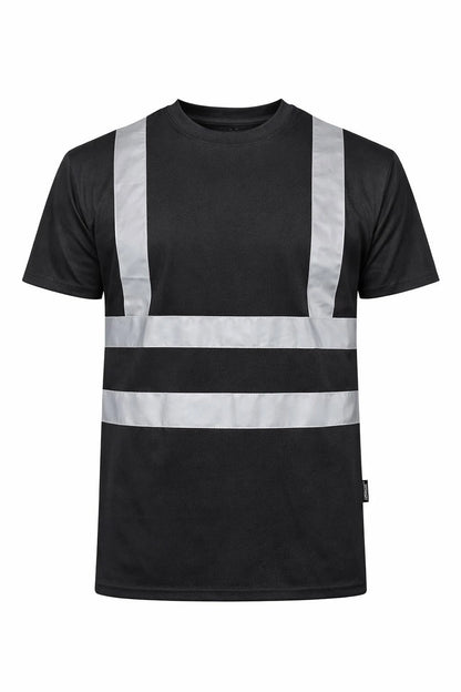 Men's Hi Vis Round Neck T-Shirt | Reflective High Visibility Safety Work Top