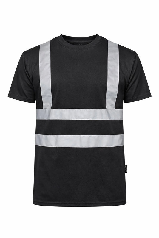 Men's Hi Vis Round Neck T-Shirt | Reflective High Visibility Safety Work Top