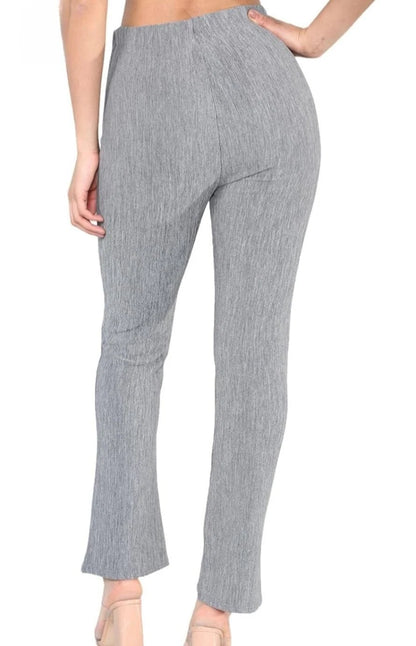 Women's High Waist Stretch Slim Fit Trousers | Pull On Office Work Smart Pants Multi Colors