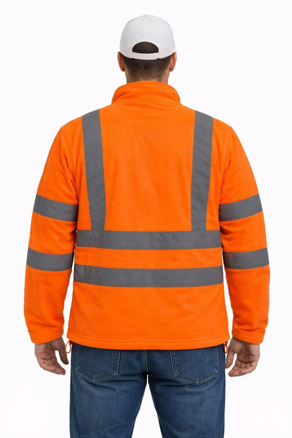 Men's Hi Vis Fleece Jacket | Reflective High Visibility Work Hoodie