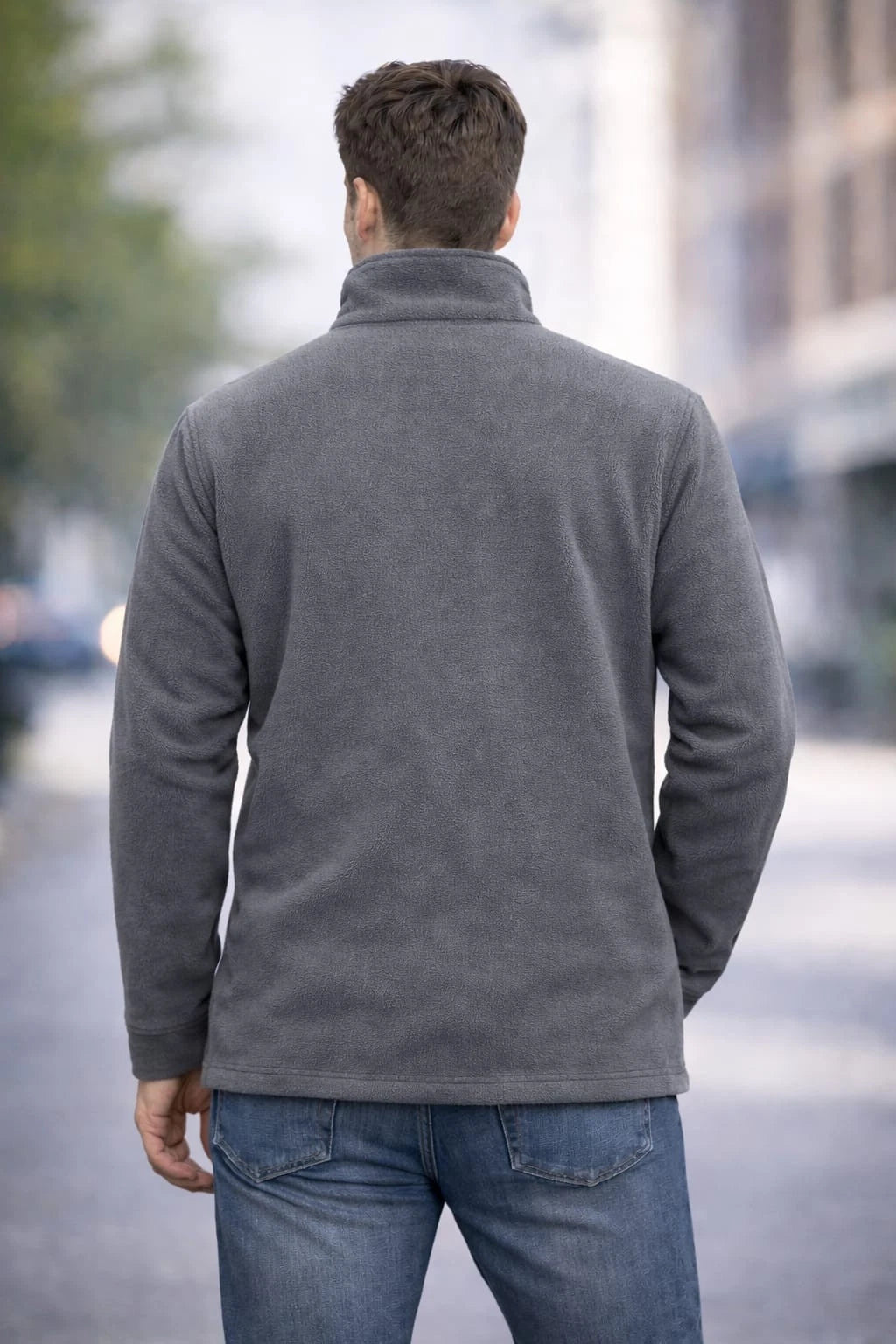 Men's Full Zip Fleece Jacket | Classic Warm Polar Fleece Coat Work Casual Multi Colors