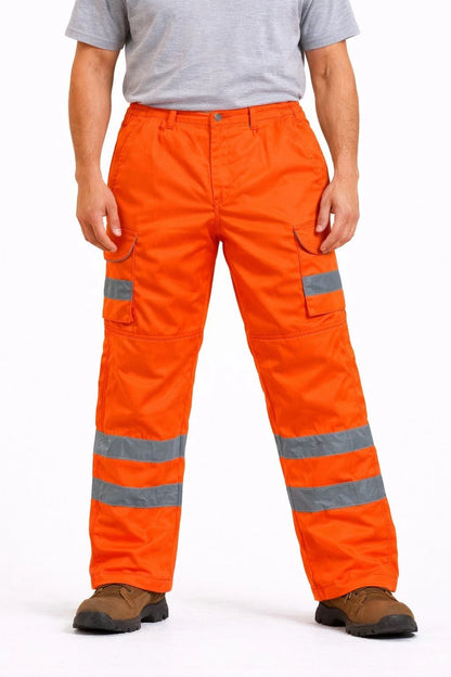 Men's Black Workwear Cargo Trousers Heavy Duty | Multi Pocket Utility Work Pants Builders Fit