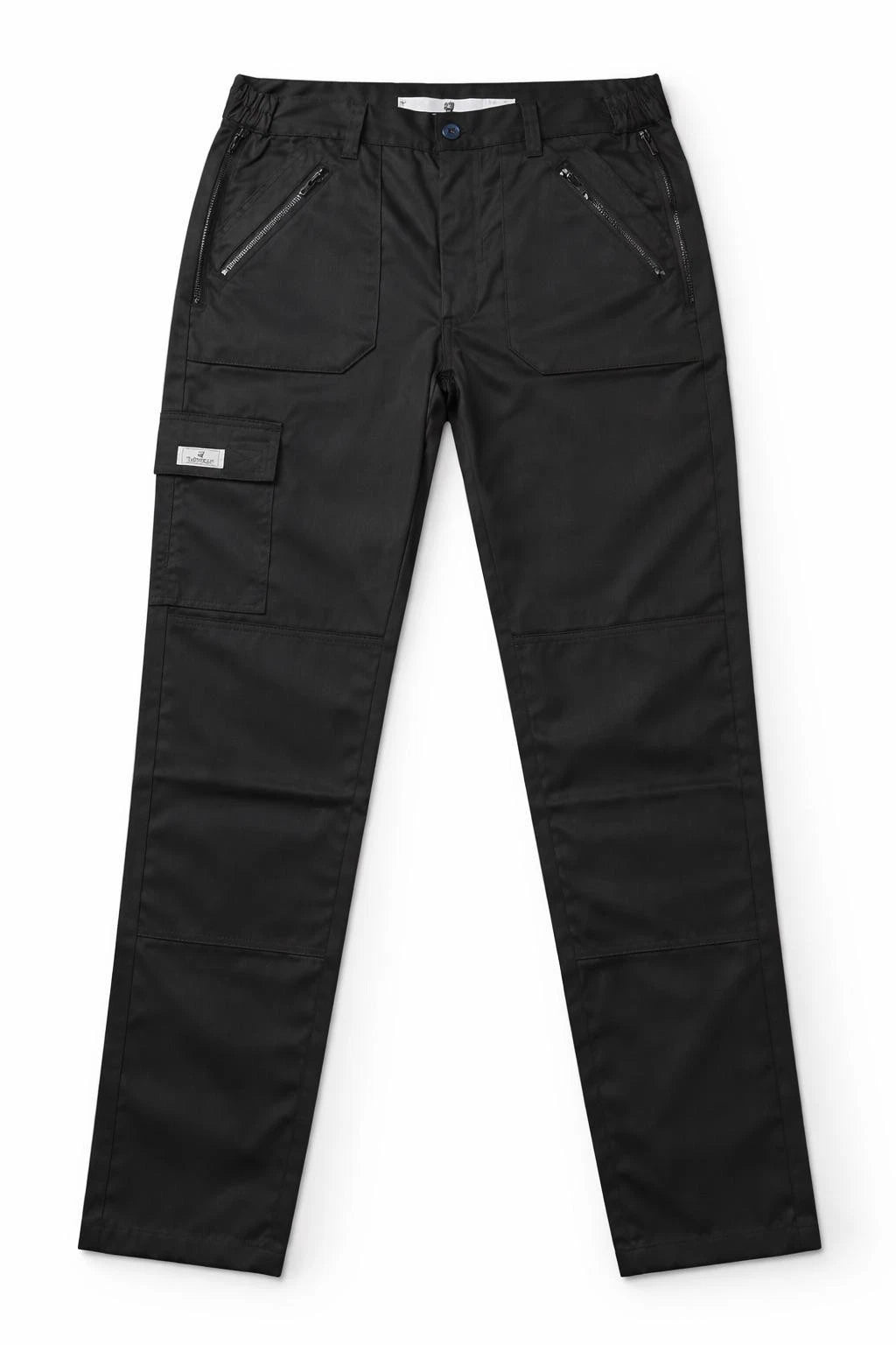 Men's Black Cargo Work Trousers Heavy Duty | Multi Pocket Utility Combat Pants Durable Fit