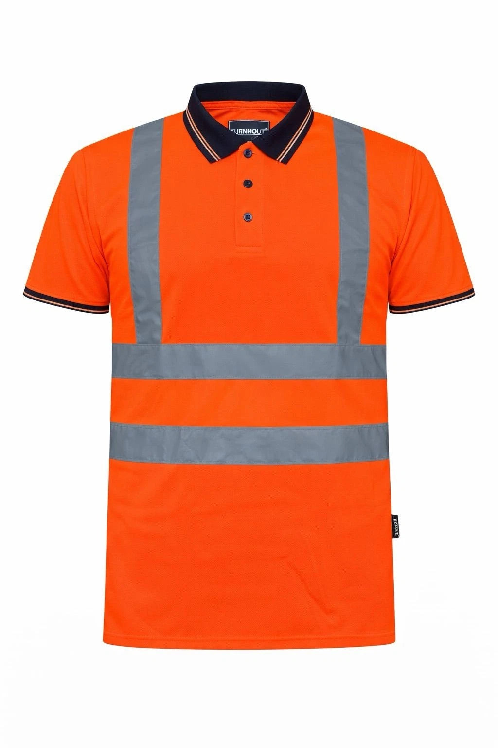 Men's Hi Vis Polo Shirt Short Sleeve | Reflective Safety Work T-Shirt