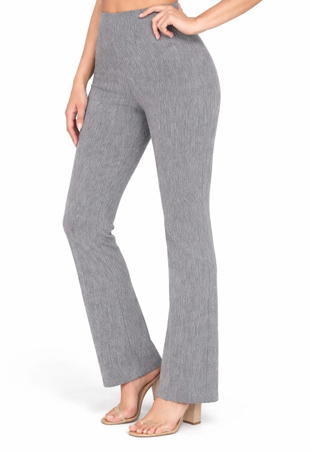Women's High Waist Stretch Slim Fit Trousers | Pull On Office Work Smart Pants Multi Colors