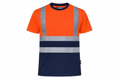 Men's Hi Vis Round Neck T-Shirt | Reflective High Visibility Safety Work Top