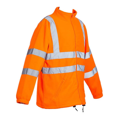 Men's Hi Vis Fleece Jacket | Reflective High Visibility Work Hoodie