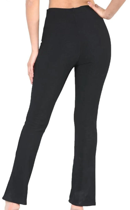 Women's High Waist Stretch Slim Fit Trousers | Pull On Office Work Smart Pants Multi Colors