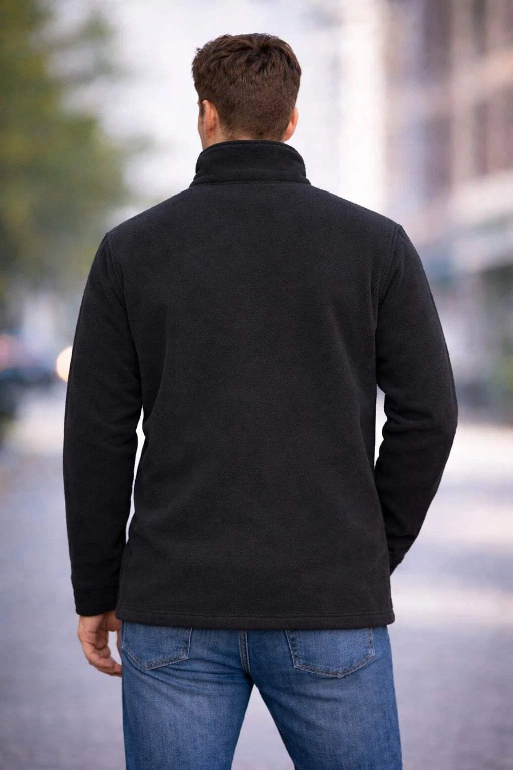 Men's Full Zip Fleece Jacket | Classic Warm Polar Fleece Coat Work Casual Multi Colors