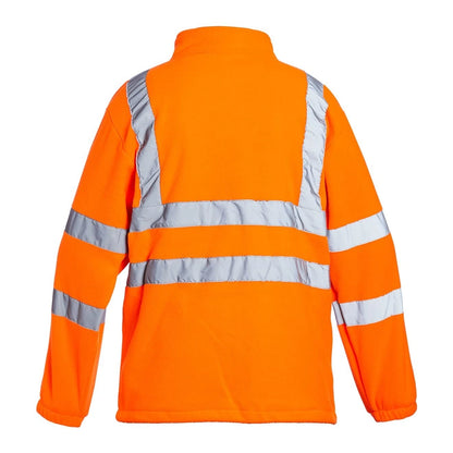Men's Hi Vis Fleece Jacket | Reflective High Visibility Work Hoodie