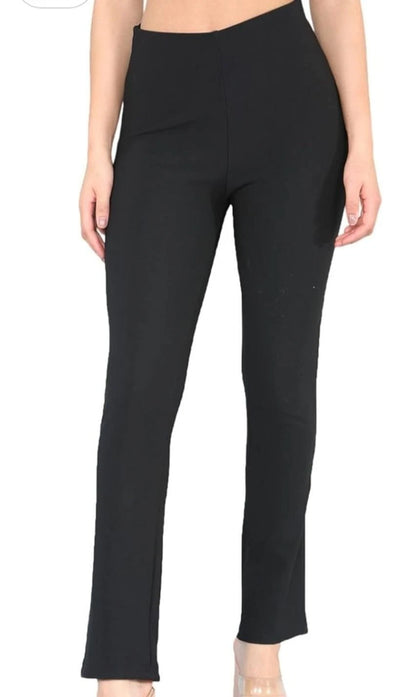 Women's High Waist Stretch Slim Fit Trousers | Pull On Office Work Smart Pants Multi Colors
