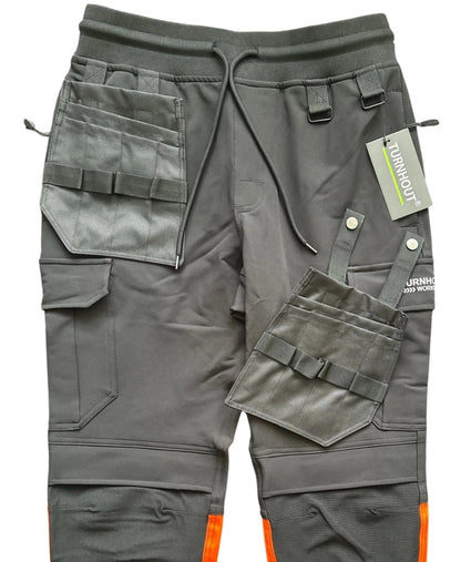 Hi Viz Combat Joggers High Visibility | Jogging Bottoms Safety Cargo Trousers Reflective