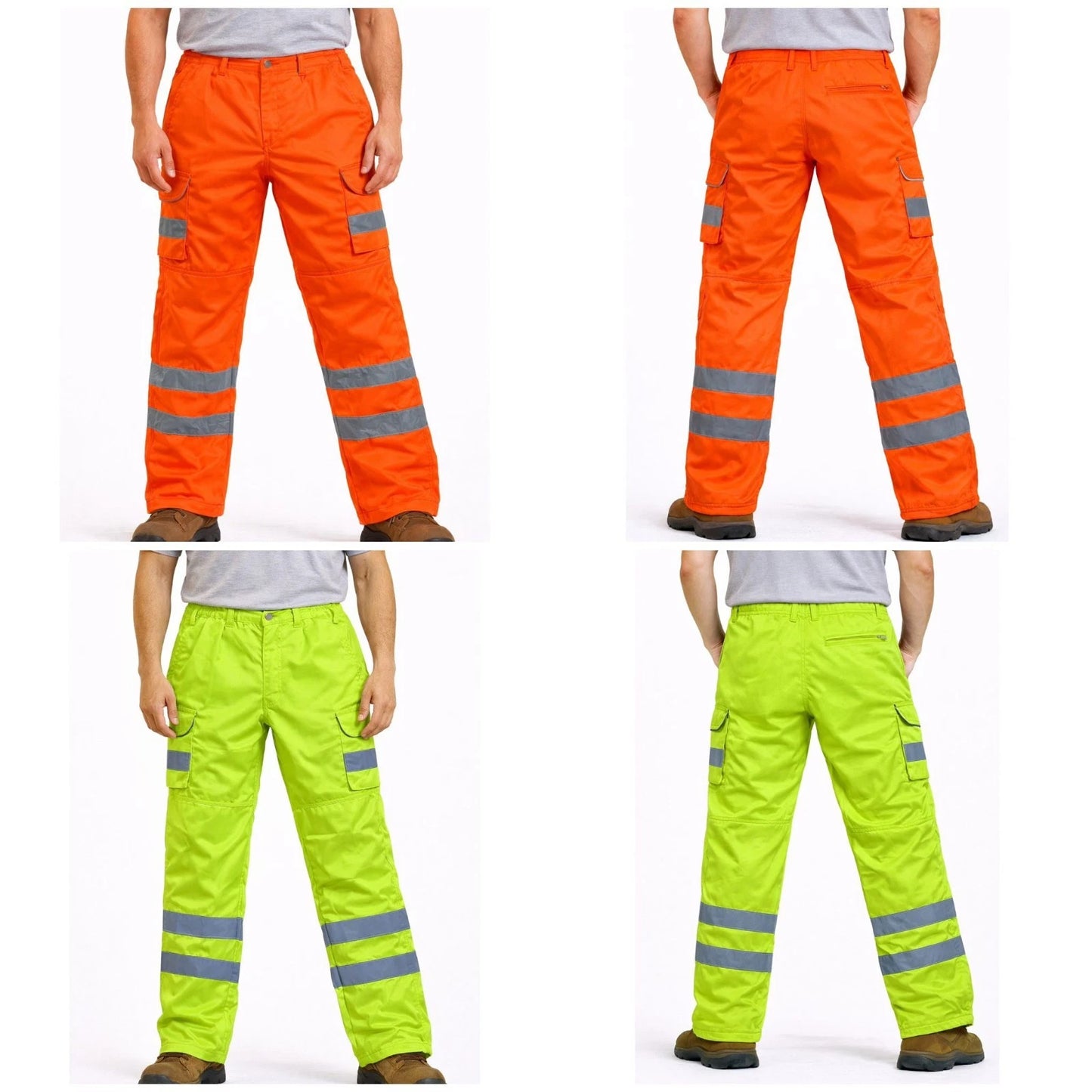 Men's Black Workwear Cargo Trousers Heavy Duty | Multi Pocket Utility Work Pants Builders Fit