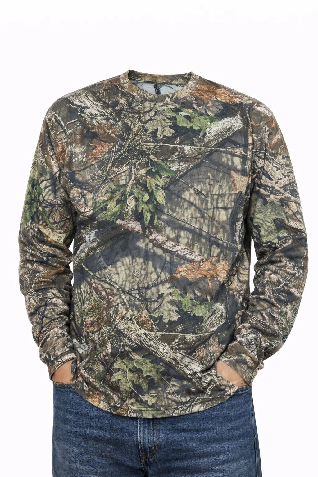 Men's Camouflage Printed Jungle Long Sleeve T-Shirt | Realtree Camo Print Casual Top