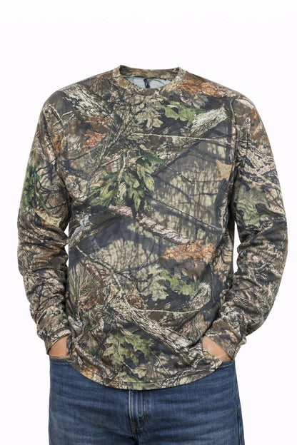 Men's Camouflage Printed Jungle Long Sleeve T-Shirt | Realtree Camo Print Casual Top