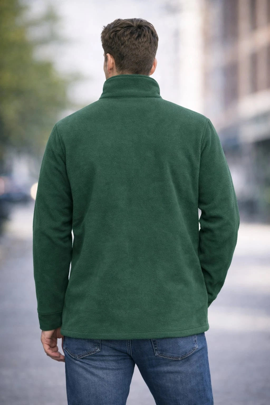 Men's Full Zip Fleece Jacket | Classic Warm Polar Fleece Coat Work Casual Multi Colors