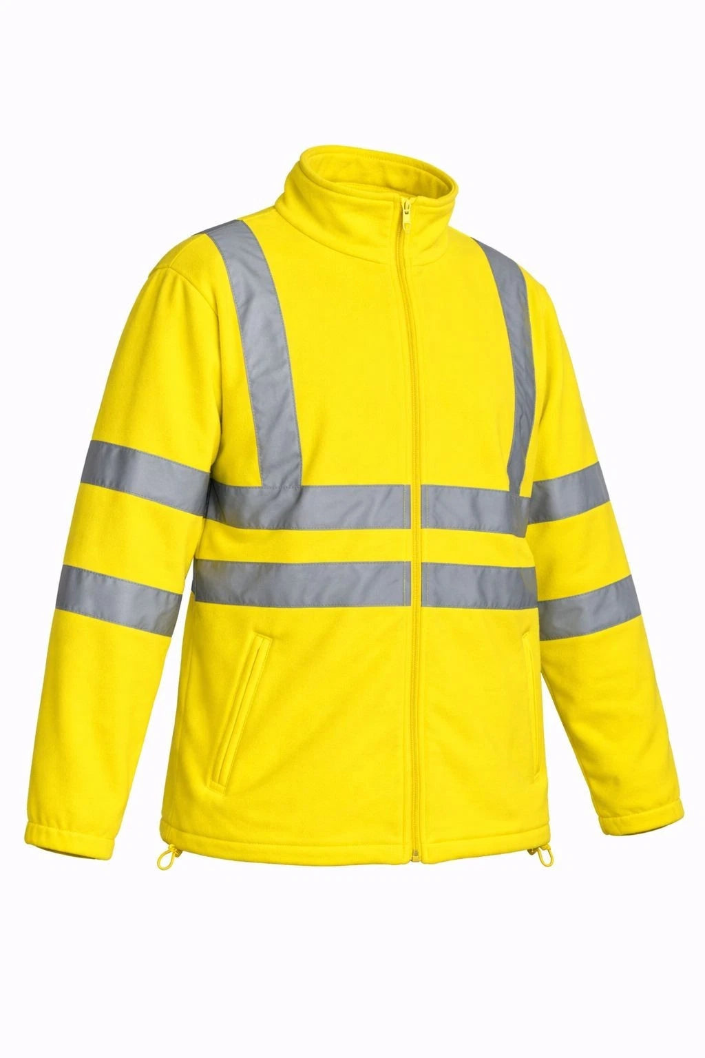 Men's Hi Vis Fleece Jacket | Reflective High Visibility Work Hoodie
