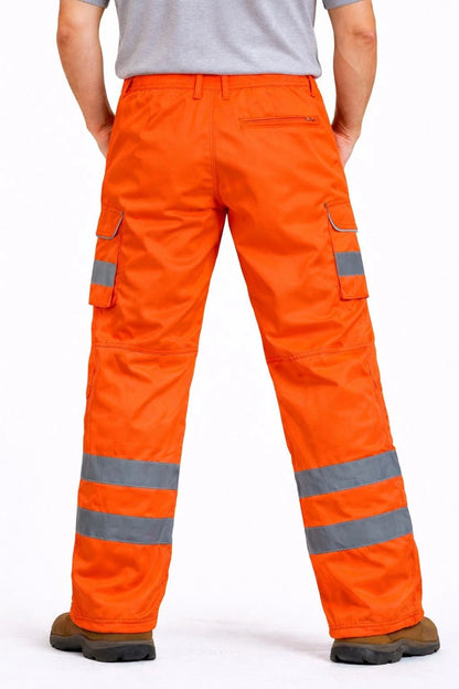 Men's Black Workwear Cargo Trousers Heavy Duty | Multi Pocket Utility Work Pants Builders Fit