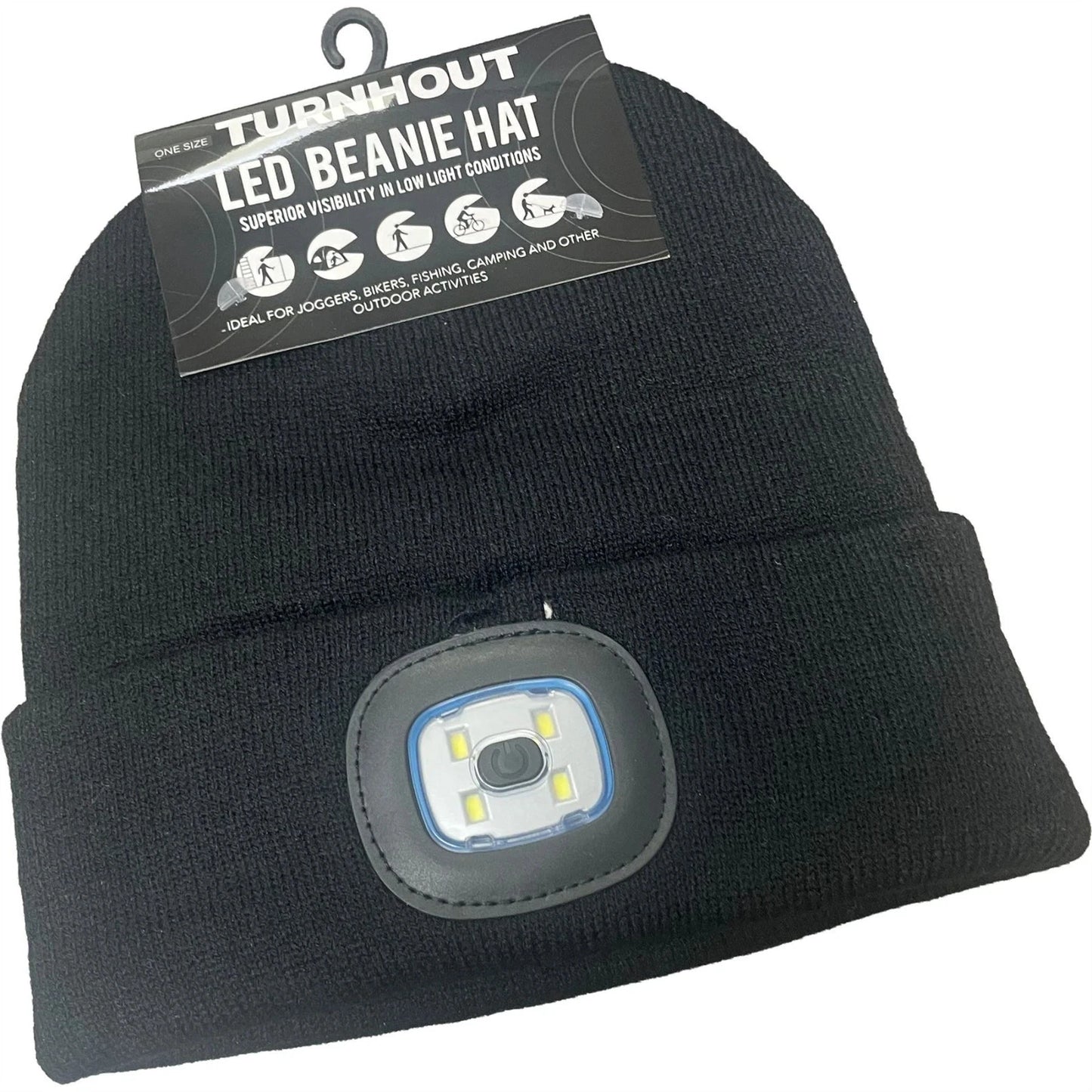 Hi Viz LED Light Up Beanie Hat | Rechargeable Illuminated Safety Beanie Multi Colors